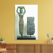 アマーシン王の宝Ur, c.2040 BC キャンバスプリント (インサイチュ (リビング))