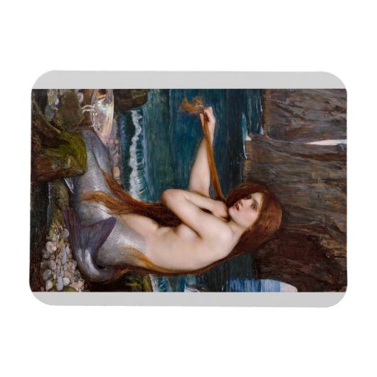 アマーメイドバイジョンウィリアムウォーターハウスファインアート マグネット (横)