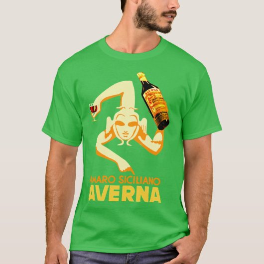 アマーロ・シチリアーノ・アヴェルナ ヴィンテージ Tシャツ (正面)