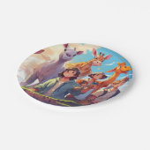 アミお洒落ネス紙プレート子供へ ペーパープレート (アングル)