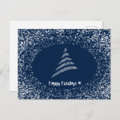 アミアブルモノク芸術的スクリスマスツリーホリデイ シーズンポストカード (正面/裏面)