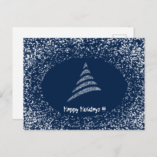 アミアブルモノク芸術的スクリスマスツリーホリデイ シーズンポストカード (正面/裏面)