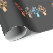 アミガサタケはレトロのハンターの菌学ヴィンテージの急速に広まります ラッピングペーパー (ロールコーナー)