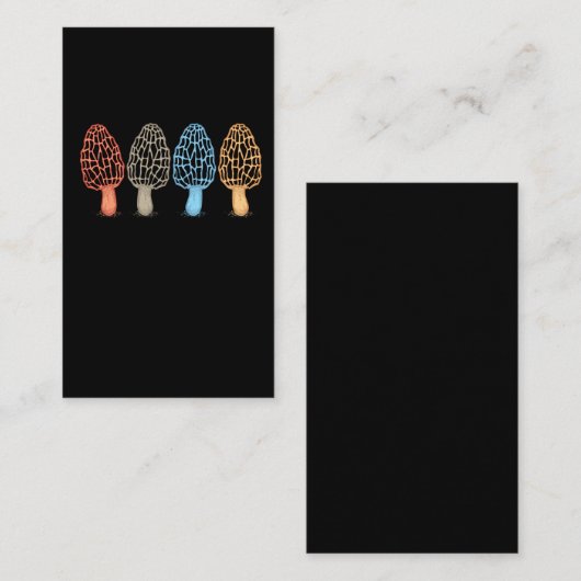 アミガサタケはレトロのハンターの菌学ヴィンテージの急速に広まります 名刺 (正面/裏面)