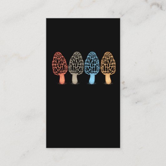 アミガサタケはレトロのハンターの菌学ヴィンテージの急速に広まります 名刺 (正面)