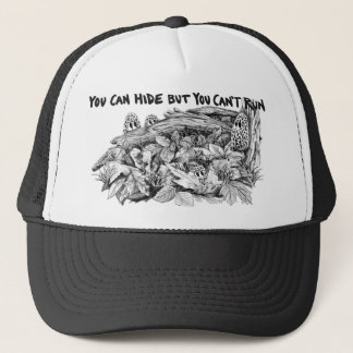 アミガサタケは帽子B&Wのトラック運転手の急速に広まります キャップ