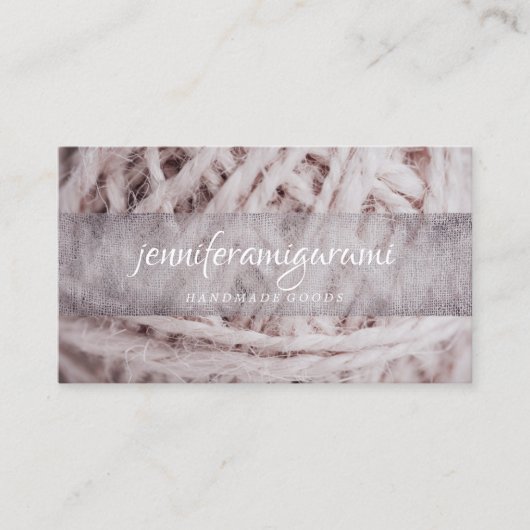 アミグルミヤーン編み物クロシェ 名刺 (正面)