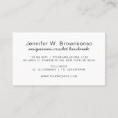 アミグルミ手作りヤーンニットクロシェ 名刺 (裏面)