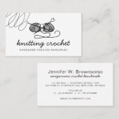 アミグルミ手作りヤーンニットクロシェ 名刺 (正面/裏面)