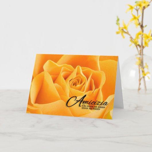 アミジア友情イタリアン言語イエローローズ カード (黄色い花)