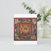 アミタユスの曼荼羅。19世紀チベット語学校 ポストカード (スタンド正面)