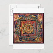 アミタユスの曼荼羅。19世紀チベット語学校 ポストカード (正面/裏面)