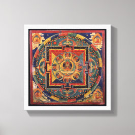 アミタユス曼荼羅、19世紀チベットの学校 キャンバスプリント