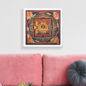 アミタユス曼荼羅、19世紀チベットの学校 キャンバスプリント (インサイチュ (リビング))