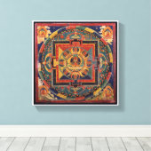 アミタユス曼荼羅、19世紀チベットの学校 キャンバスプリント (インサイチュ (ウッドフロア))