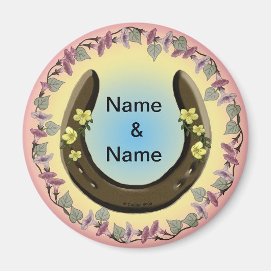 アミッシュな花蹄形 マグネット (正面)