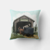 アミッシュの覆われた橋 クッション (裏面)