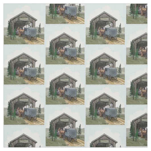 アミッシュの覆われた橋 ファブリック (見本)