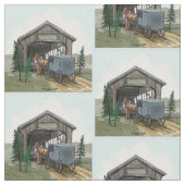 アミッシュの覆われた橋 ファブリック (クローズアップ)