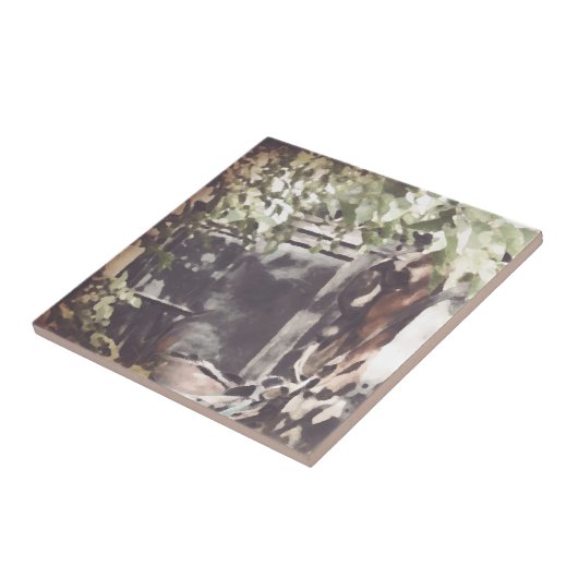 アミッシュの馬 タイル (側面)