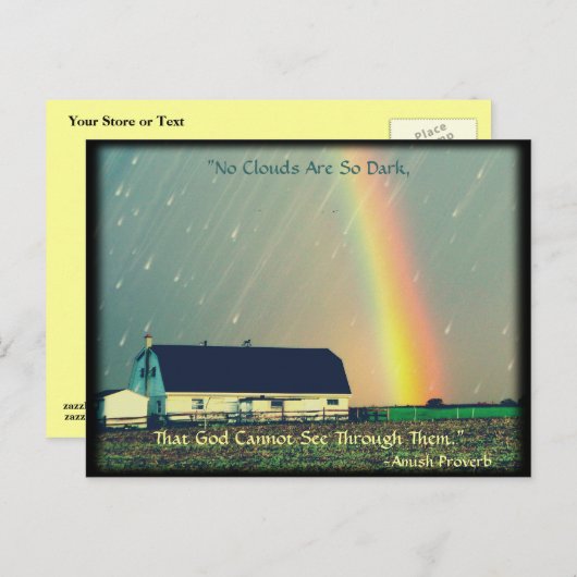 アミッシュはがきの諺勇気付けられる。宗教上の ポストカード (正面/裏面)