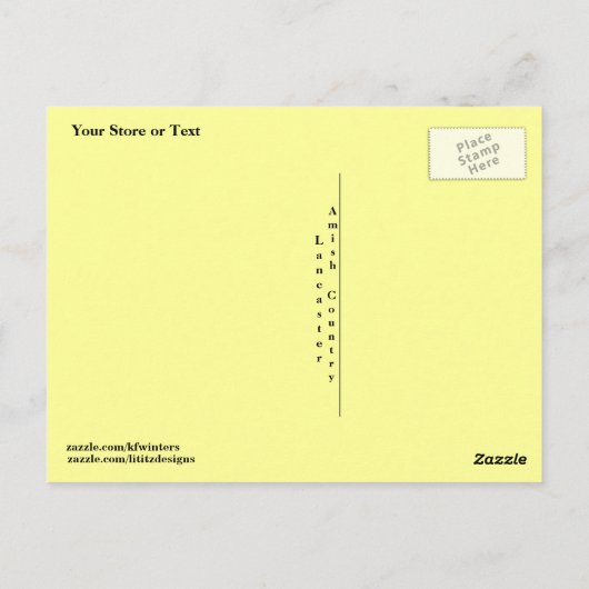 アミッシュはがきの諺勇気付けられる。宗教上の ポストカード (裏面)