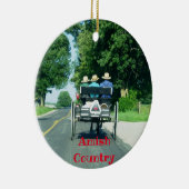 アミッシュカントリーパノラマクリスマスオーナメント セラミックオーナメント (右)
