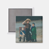 アミッシュキッズランカスター郡PAマグネット マグネット (正面/裏面)