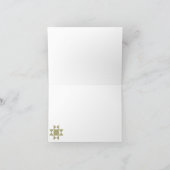 アミッシュキルトパターン(の模様が)あるカスタムメッセージ サンキューカード (内部)