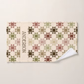 アミッシュキルトプリントニュートラルカラーパーソナライズされた ハンドタオル (ハンドタオル)