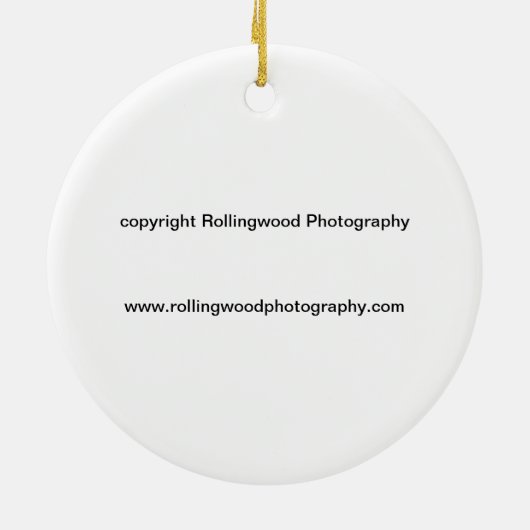 アミッシュスノーウィー納屋周囲の庭クリスマスオーナメント セラミックオーナメント (裏面)