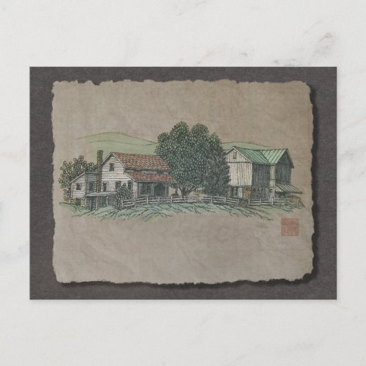 アミッシュハウス&バーン ポストカード (正面)