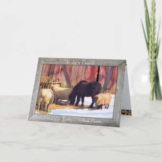 アミッシュファームクリスマスカード シーズンカード (正面)
