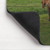 アミッシュホースと乳母車アットサンセット マウスパッド (コーナー)