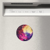 アミッシュホースと乳母車トリップ(幻覚体験)のようなデジカラフルタルアート マグネット (インサイチュ (食洗機))