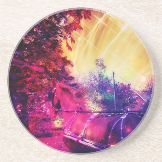 アミッシュホースと乳母車、宇宙版 コースター (正面)