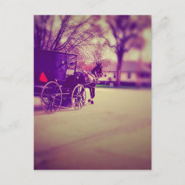 アミッシュホースアンド乳母車 ポストカード