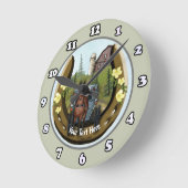 アミッシュロードトリップ馬蹄時計 ラウンド壁時計 (傾斜)