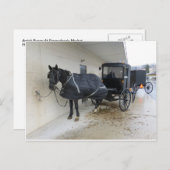 アミッシュ乳母車アットペンシルバニアマーケット ポストカード (正面/裏面)