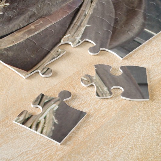 アミッシュ乳母車ホース ジグソーパズル (側面)