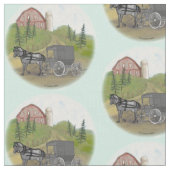 アミッシュ乳母車帰還 ファブリック (クローズアップ)