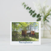 アミッシュ乳母車 ポストカード (スタンド正面)