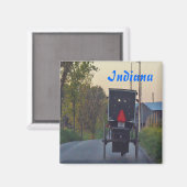 アミッシュ乳母車 マグネット (正面/裏面)