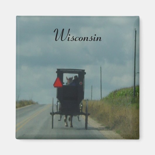 アミッシュ乳母車 マグネット (正面)