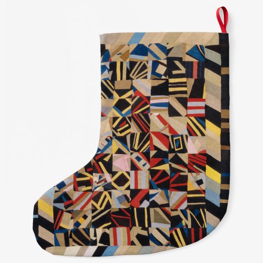 アミッシュ熱狂するキルト ラージクリスマスストッキング (裏面)