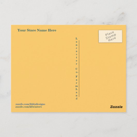 アミッシュ聖書はがき。Proverb.ストア名の追加 ポストカード (裏面)