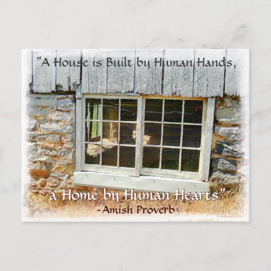 アミッシュ葉書。アミッシュ諺ストア名の追加 ポストカード (正面)