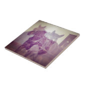 アミッシュ馬のデジタルコラージュ タイル (側面)