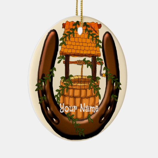 アミッシュ馬蹄希望ウェルオーナメント セラミックオーナメント (右)