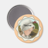 アミッシュ・ガール・ボンネット マグネット (正面/裏面)